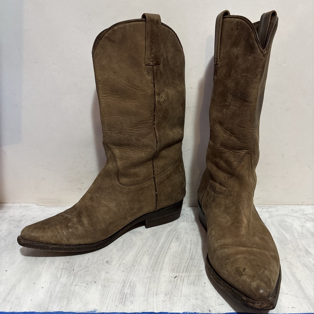 El Canelo Brown Leather Boots Woman's Mex 26.5 US 10 Worn
